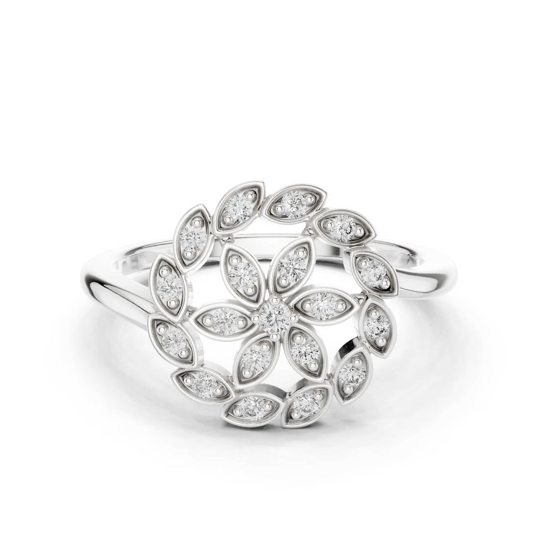 .20 Ct. Floral Burst Diamond Ring (9#10045L) 5