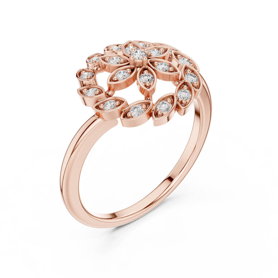 .20 Ct. Floral Burst Diamond Ring (9#10045L) 8