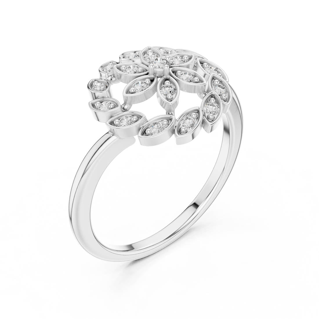 .20 Ct. Floral Burst Diamond Ring (9#10045L) 6