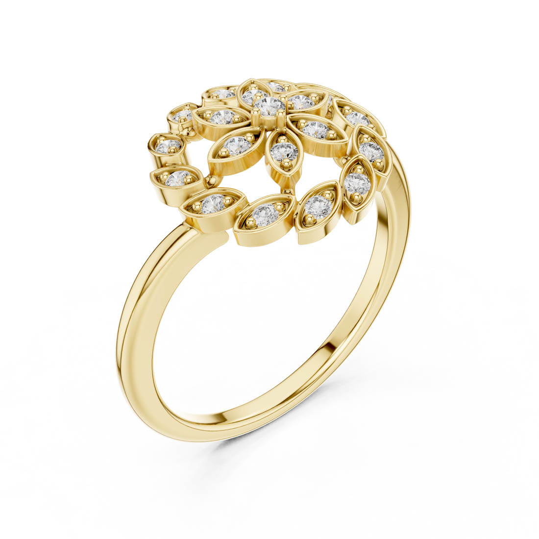 .20 Ct. Floral Burst Diamond Ring (9#10045L)