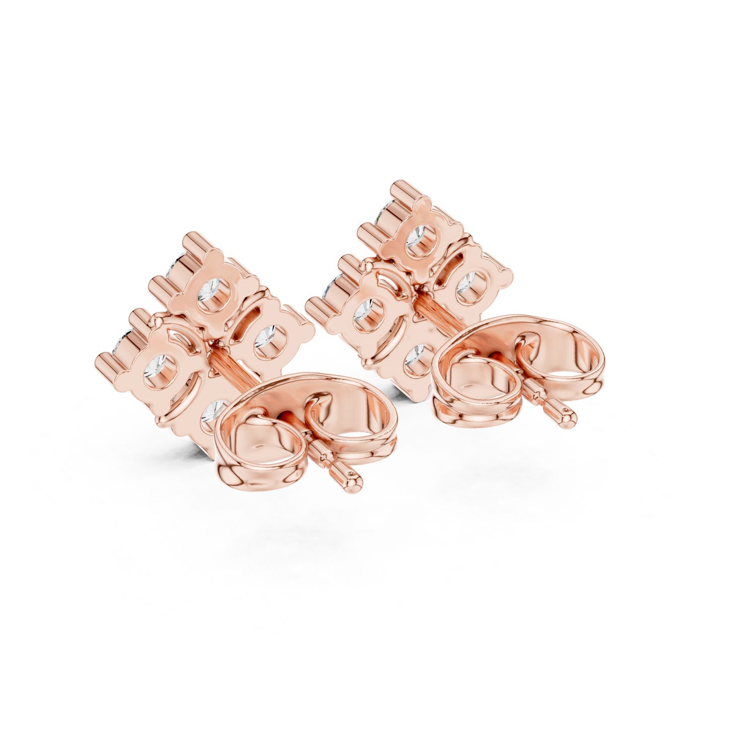 .50 Ct. Diamond Cluster Earrings with Geometric Floral Design (9#10053E) 3