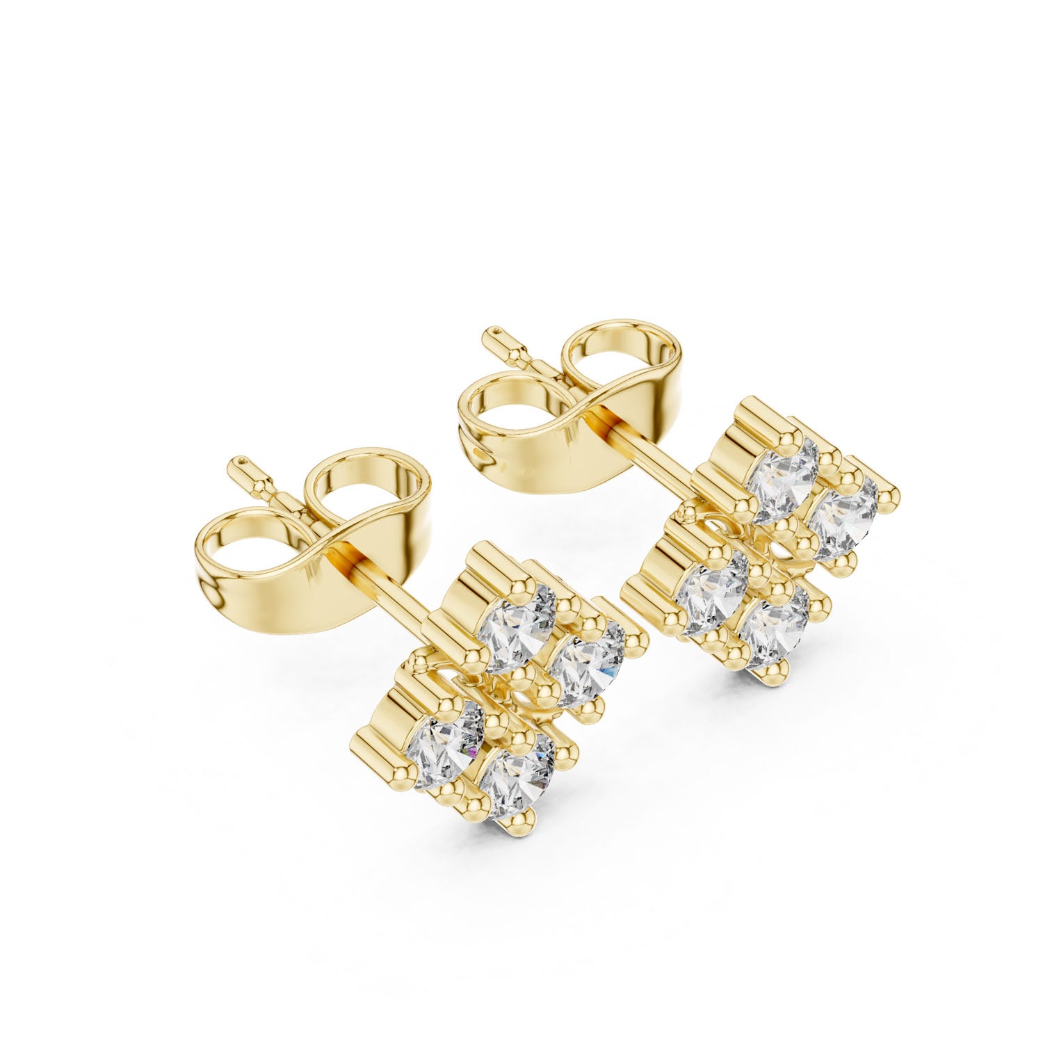 .50 Ct. Diamond Cluster Earrings with Geometric Floral Design (9#10053E) 7