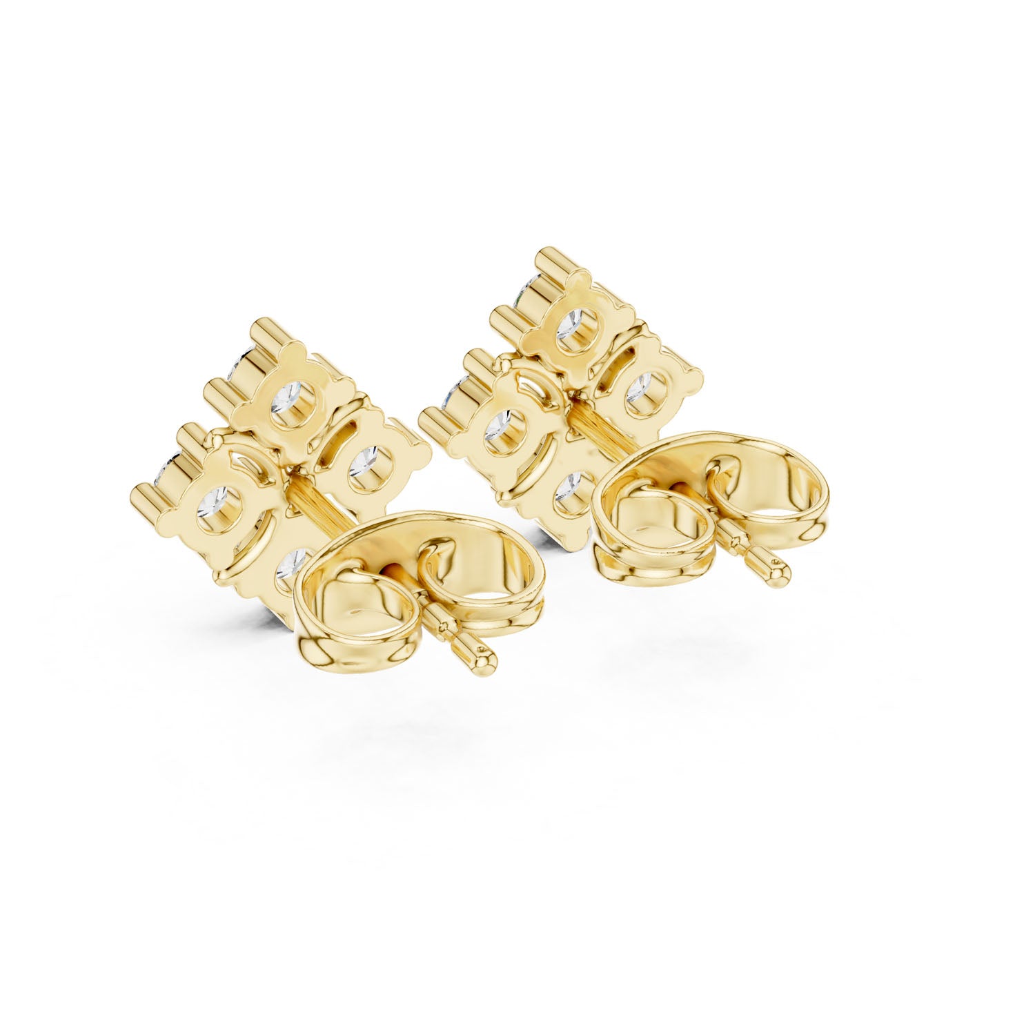 .50 Ct. Diamond Cluster Earrings with Geometric Floral Design (9#10053E) 8