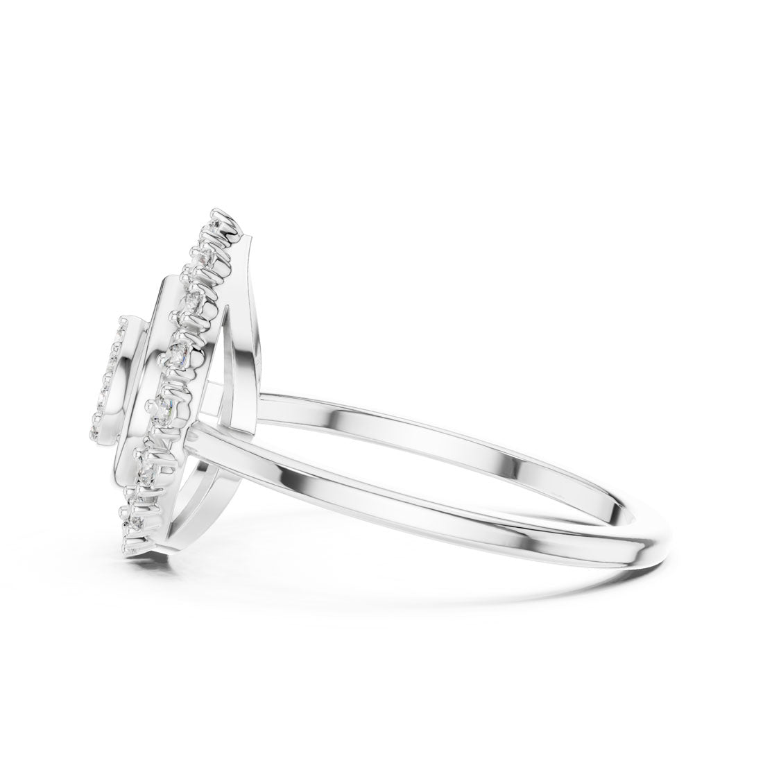 .23 Ct. Pear-Shaped Diamond Cluster Sunburst Ring (9#10060L) 11