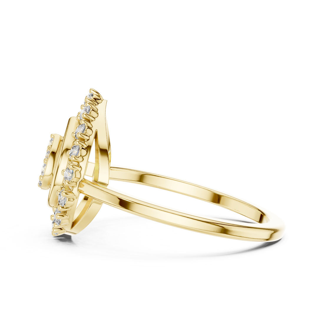 .23 Ct. Pear-Shaped Diamond Cluster Sunburst Ring (9#10060L) 4
