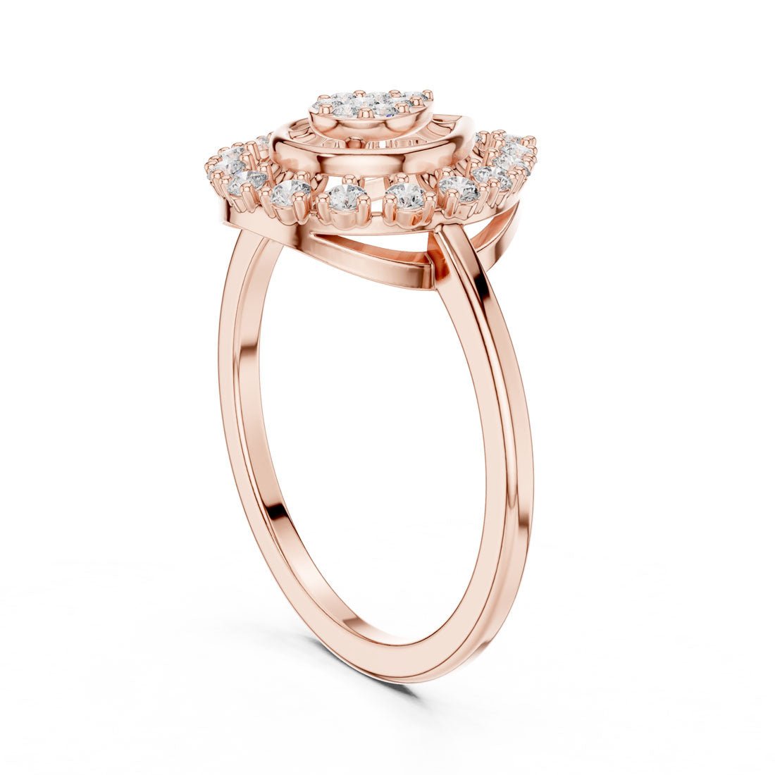 .23 Ct. Pear-Shaped Diamond Cluster Sunburst Ring (9#10060L) 9