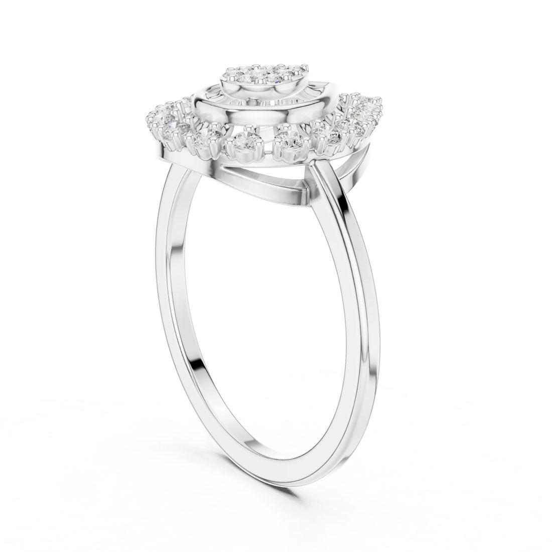 .23 Ct. Pear-Shaped Diamond Cluster Sunburst Ring (9#10060L) 10