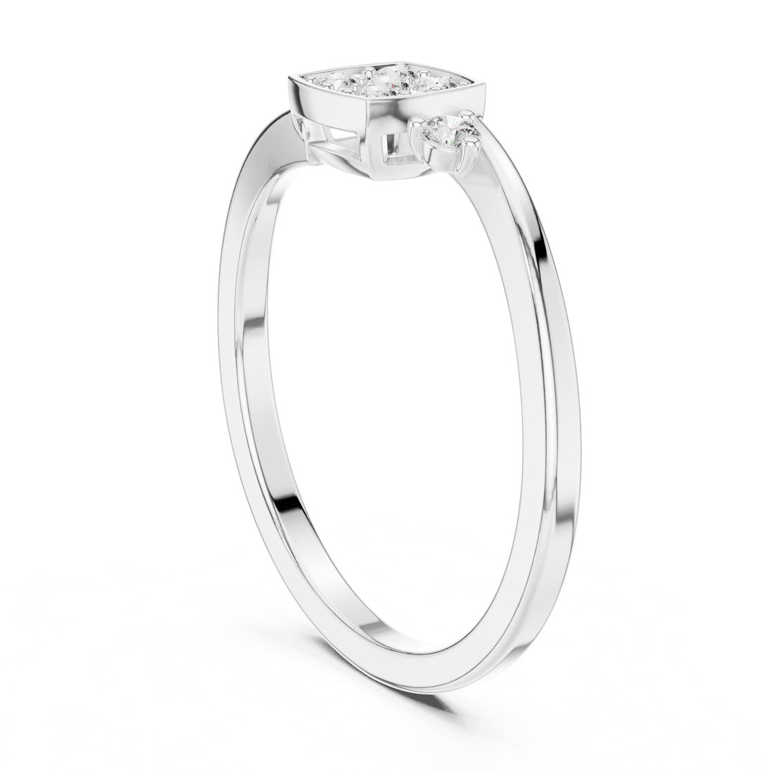 .18 Ct. Cushion Cluster Bypass Ring with Accent Stones (9#10061L) 7