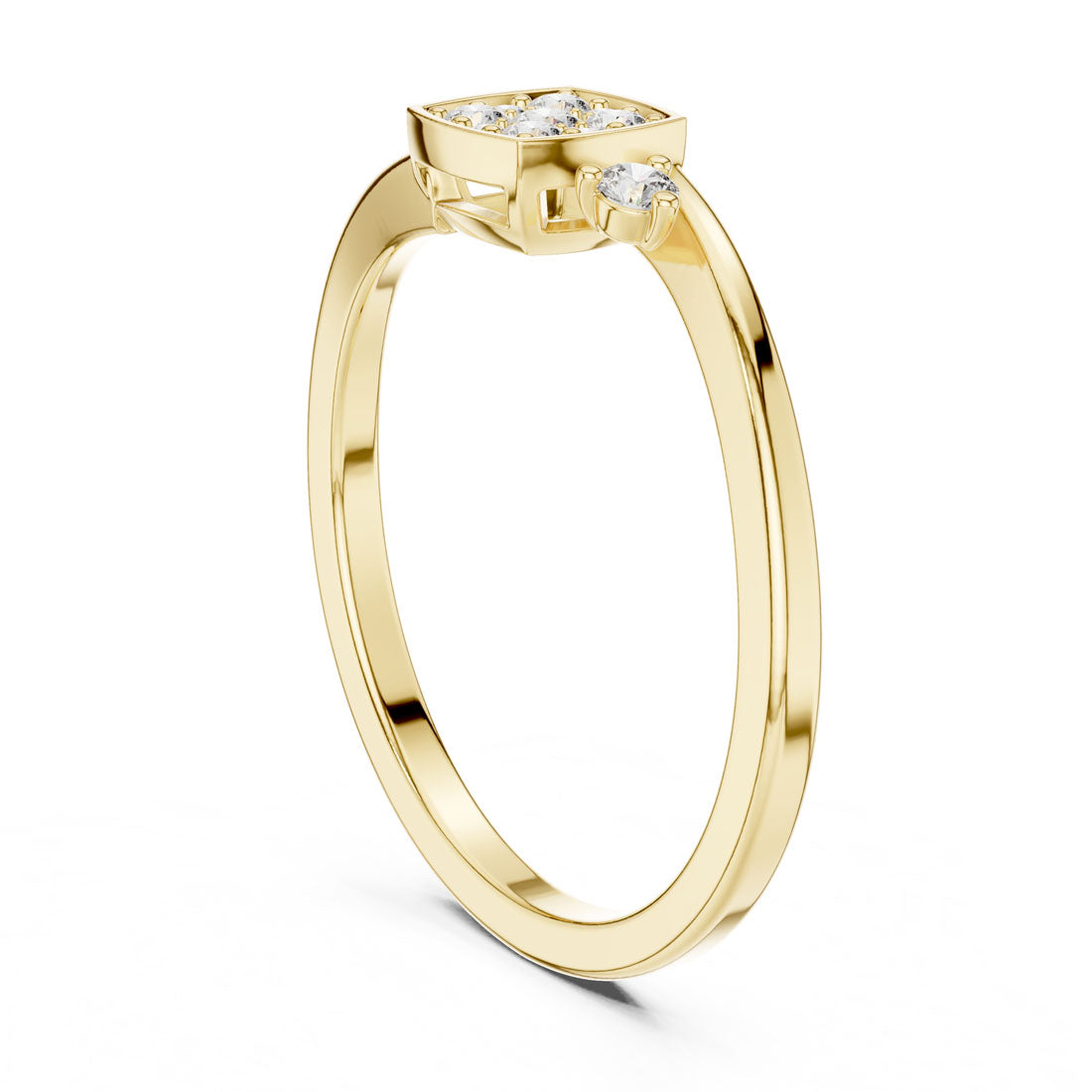 .18 Ct. Cushion Cluster Bypass Ring with Accent Stones (9#10061L) 8