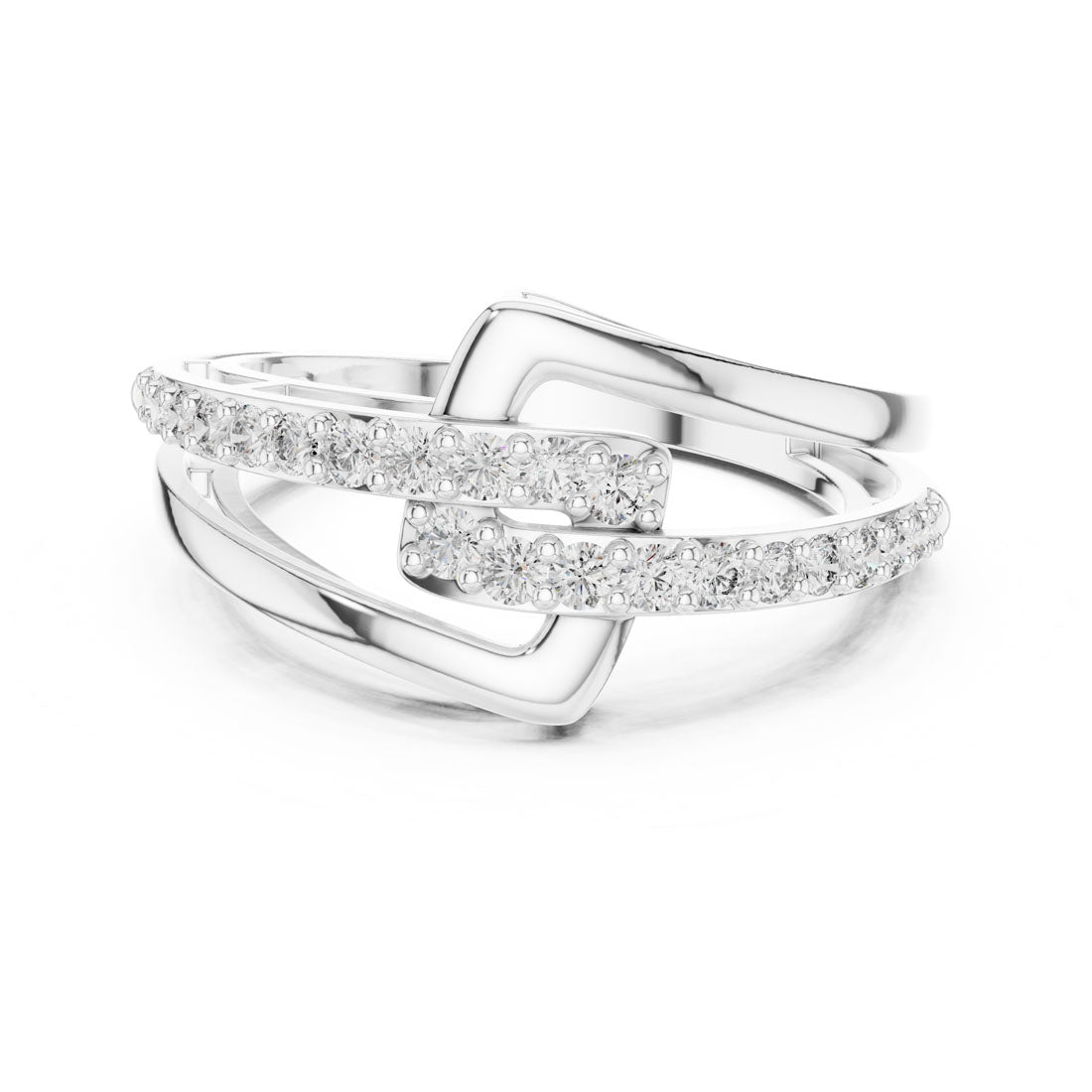 .34 Ct. Geometric Interlocking Diamond Ring (9#10064L) 5