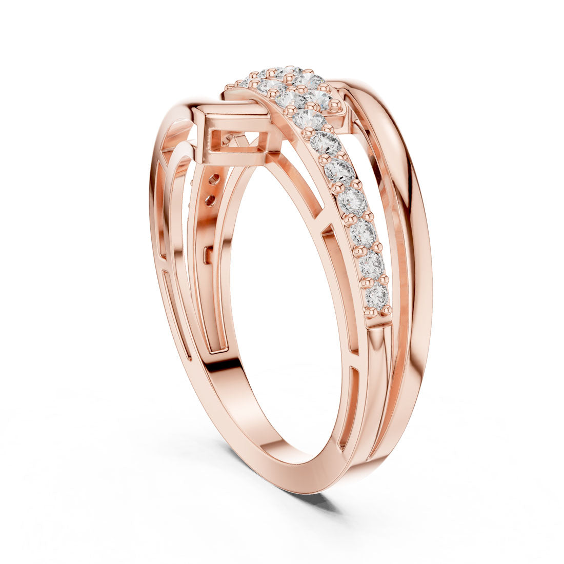 .34 Ct. Geometric Interlocking Diamond Ring (9#10064L) 9