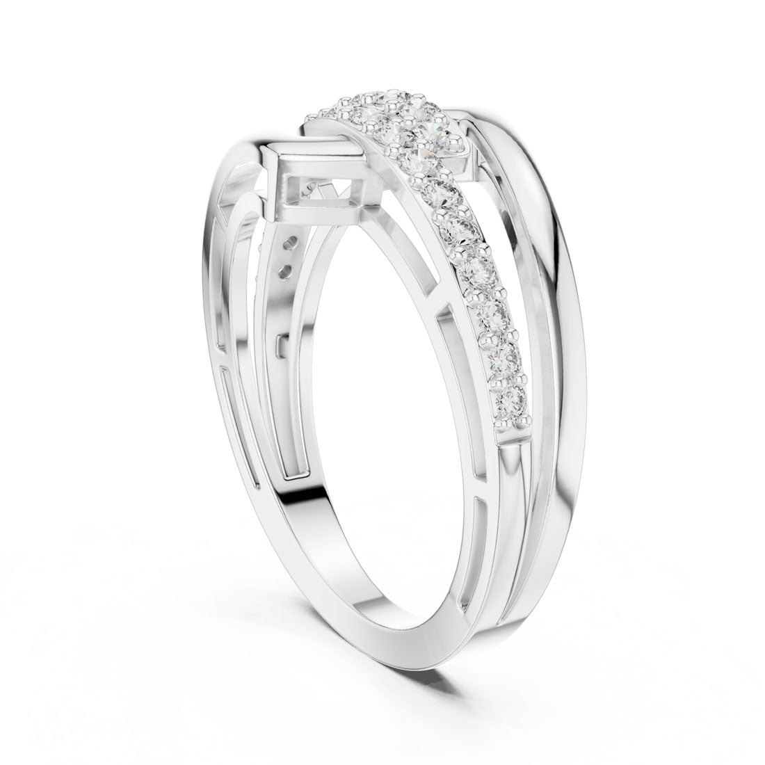 .34 Ct. Geometric Interlocking Diamond Ring (9#10064L) 10