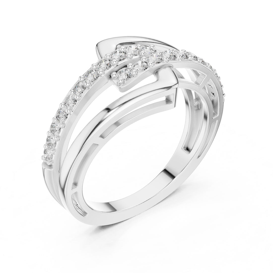 .34 Ct. Geometric Interlocking Diamond Ring (9#10064L) 8