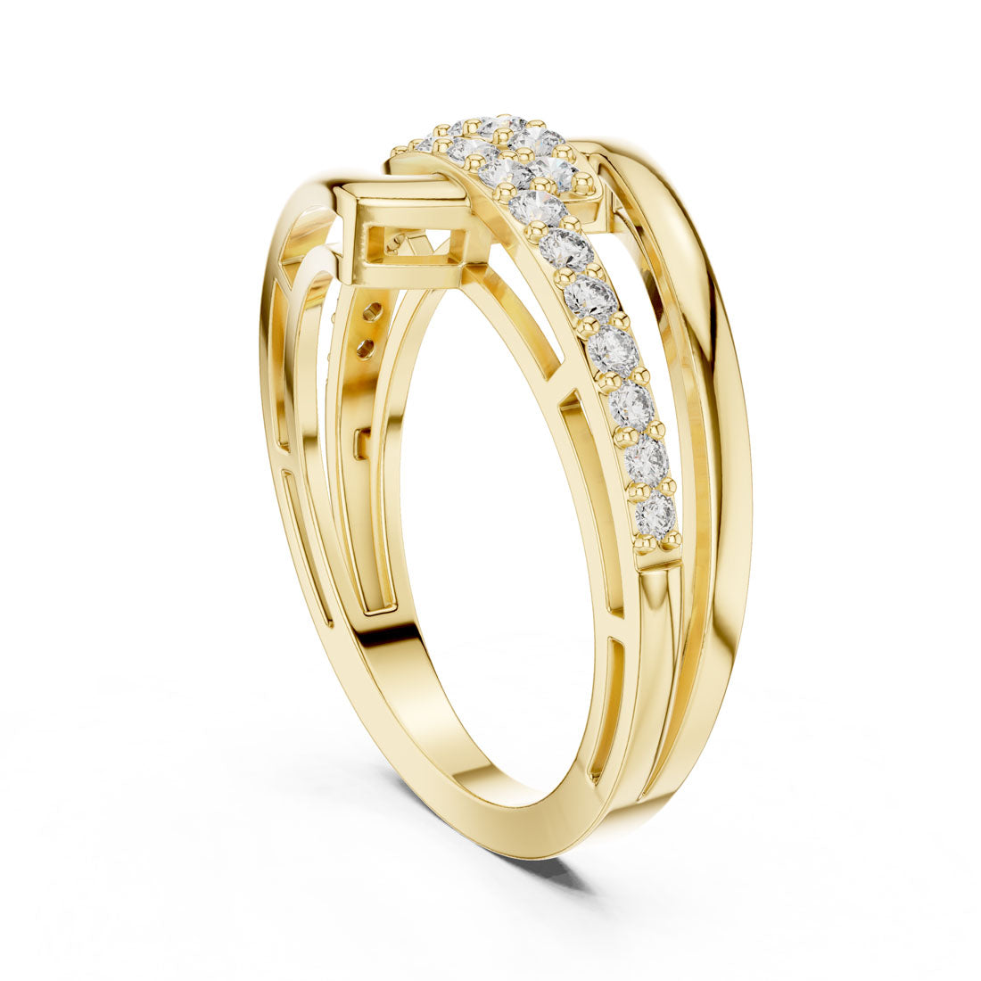 .34 Ct. Geometric Interlocking Diamond Ring (9#10064L) 3