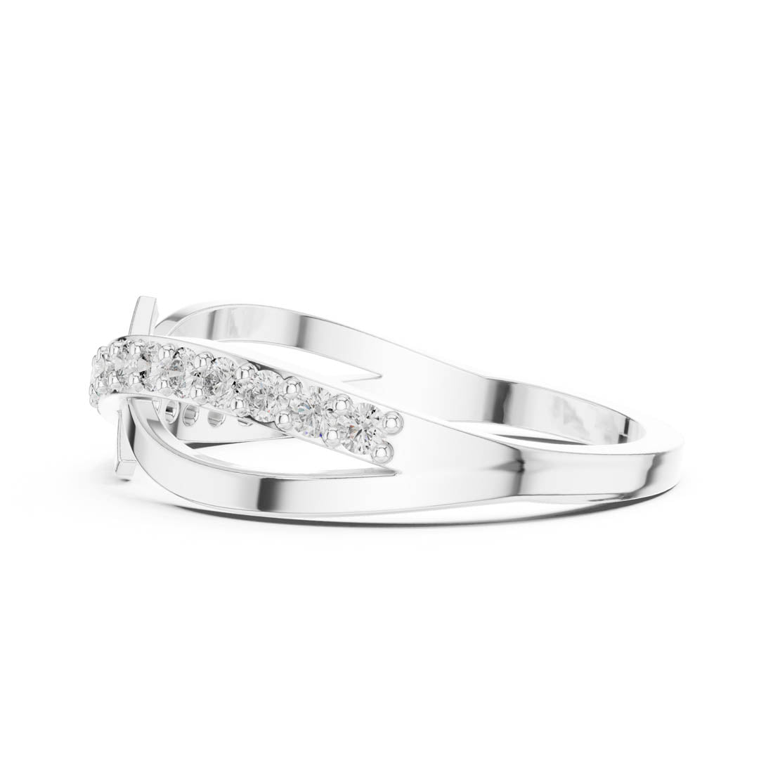 .27 Ct. Round Diamond Infinity Cross Bypass Ring (9#10067L) 11