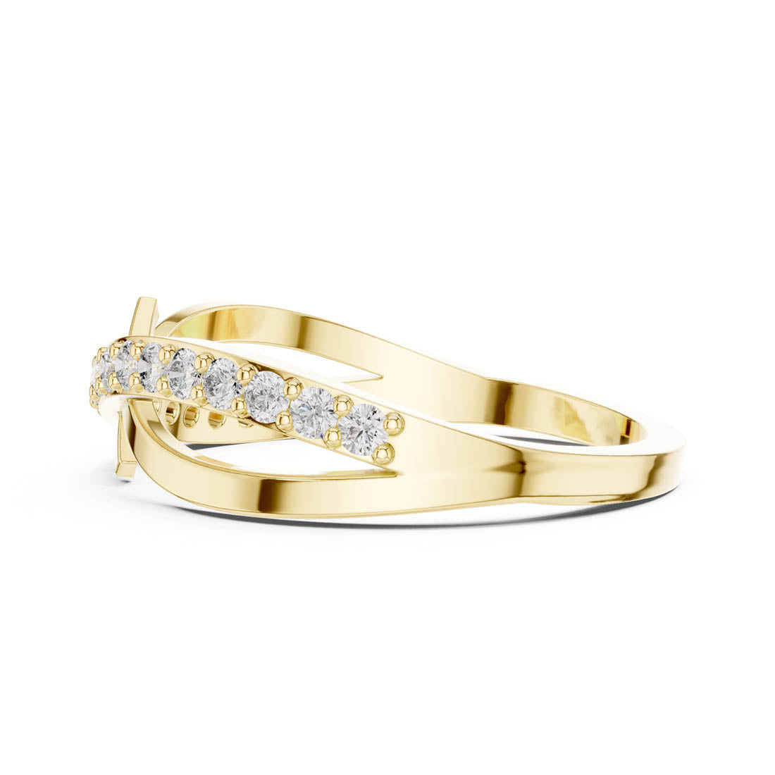 .27 Ct. Round Diamond Infinity Cross Bypass Ring (9#10067L) 4