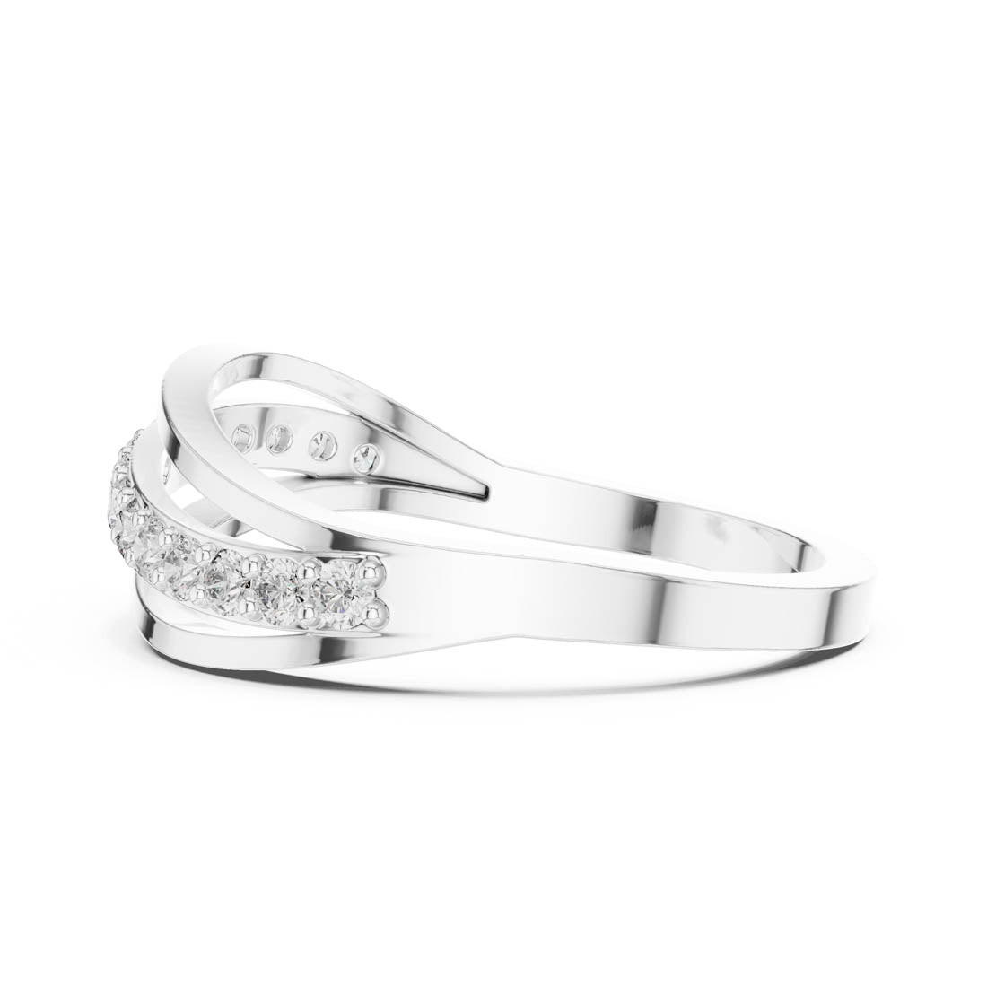 .23 Ct. Round Diamond Triple-Band Wave Ring (9#10069L) 11