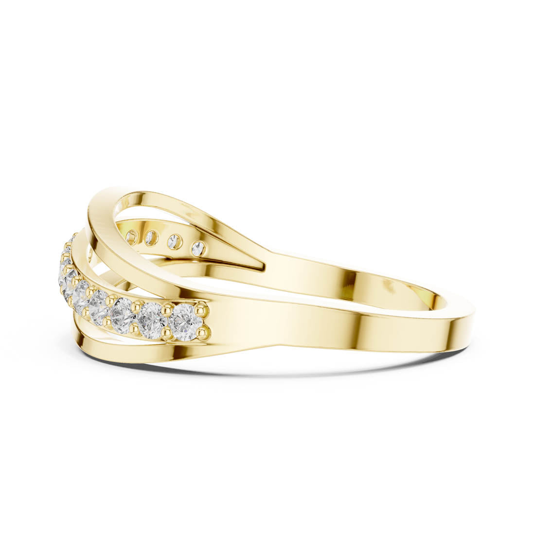 .23 Ct. Round Diamond Triple-Band Wave Ring (9#10069L) 4