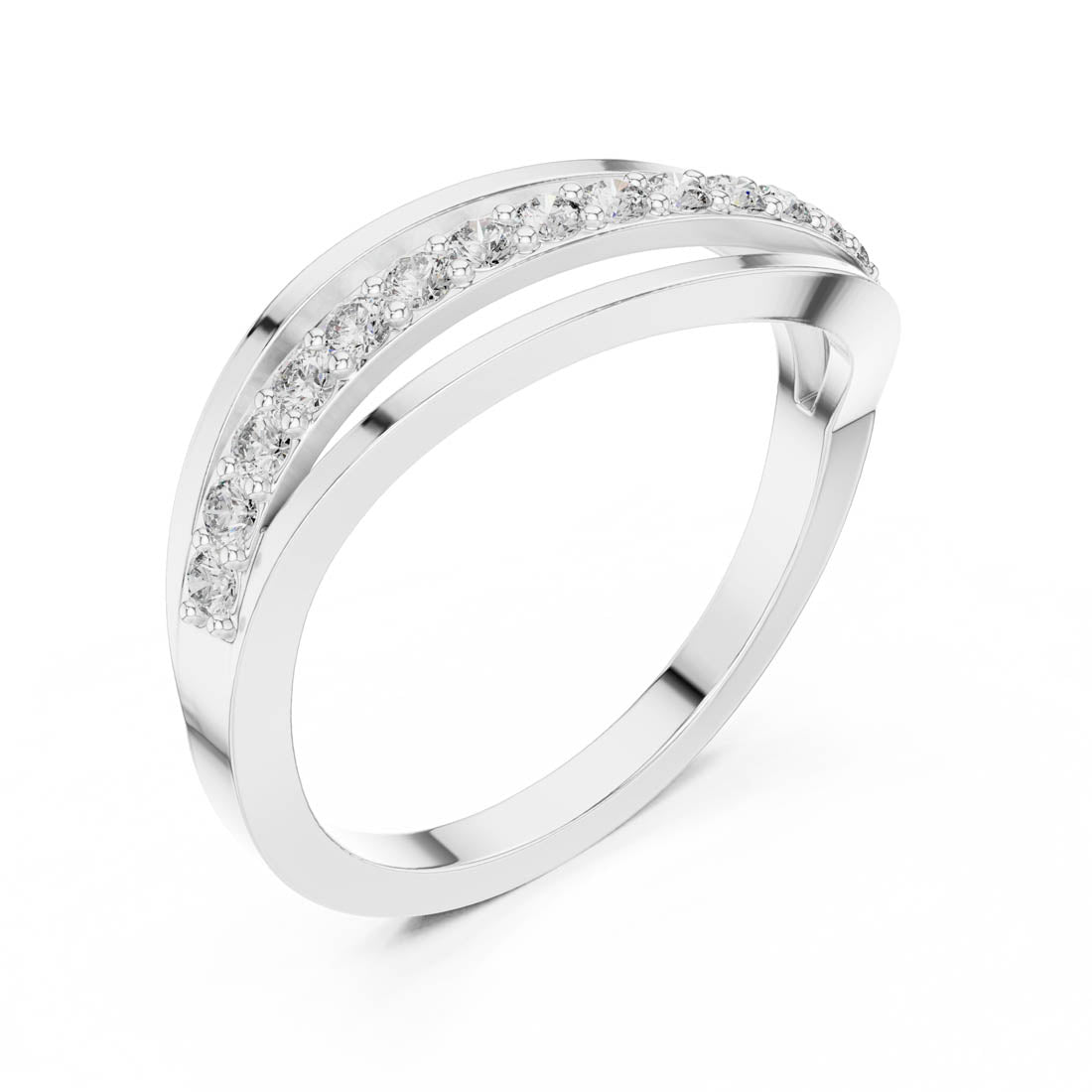 .23 Ct. Round Diamond Triple-Band Wave Ring (9#10069L) 6