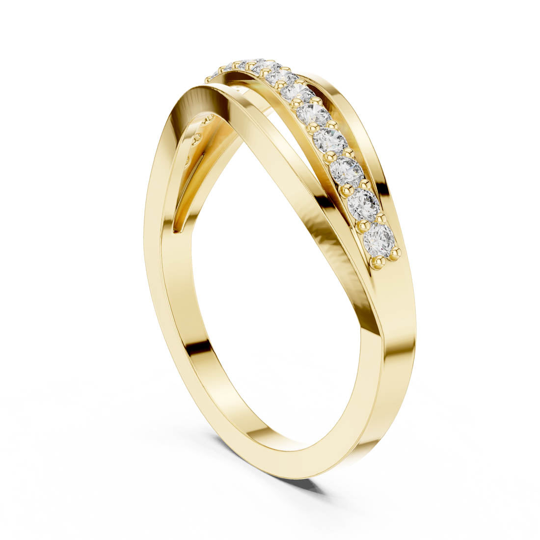 .23 Ct. Round Diamond Triple-Band Wave Ring (9#10069L) 3