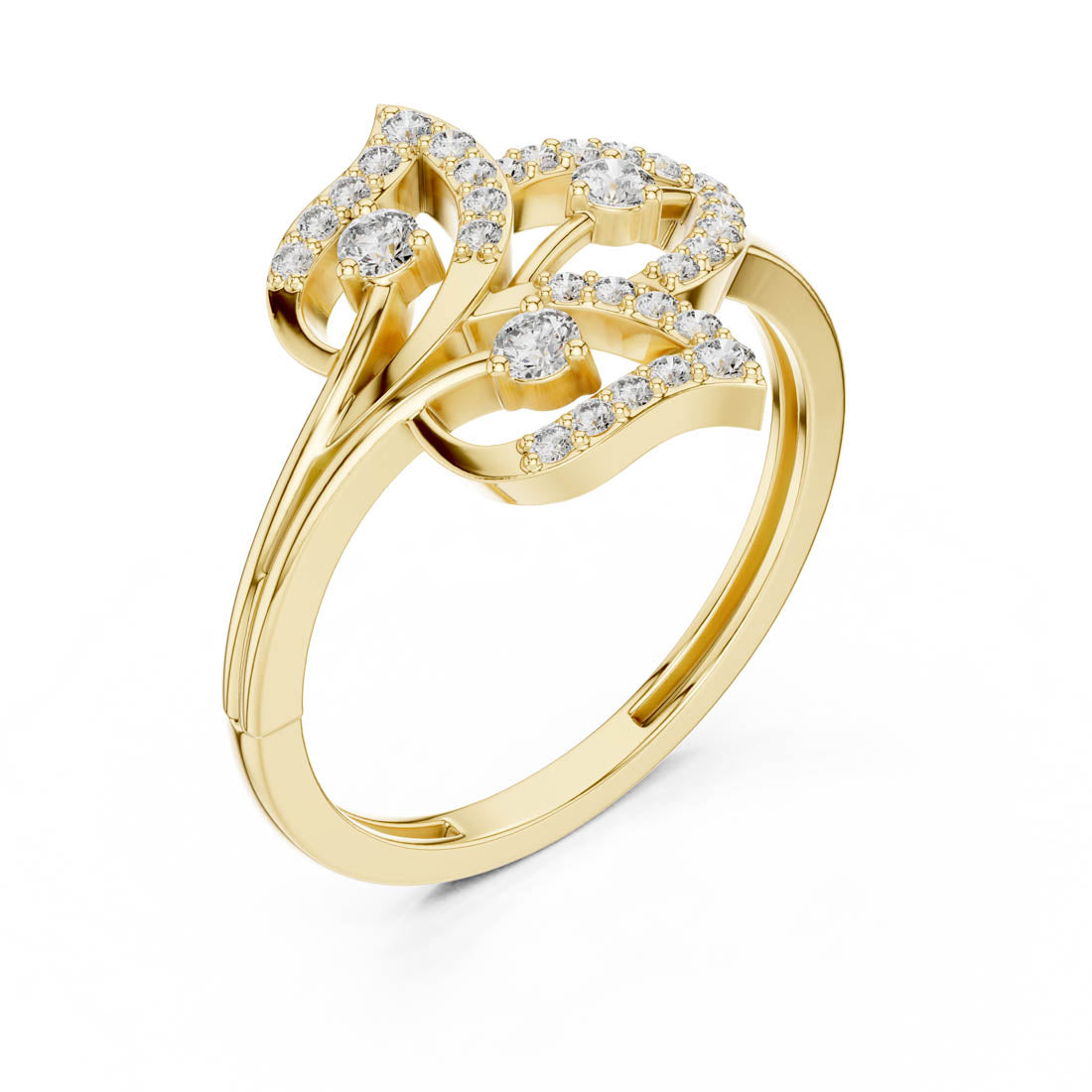 .26 Ct. Botanical Leaf Diamond Ring (9#10070L)
