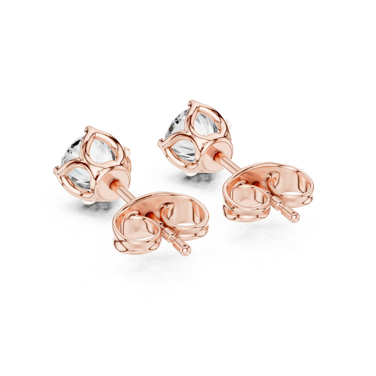 1.00 Ct. Round Diamond Solitaire Stud Earrings (9#10074E) 11