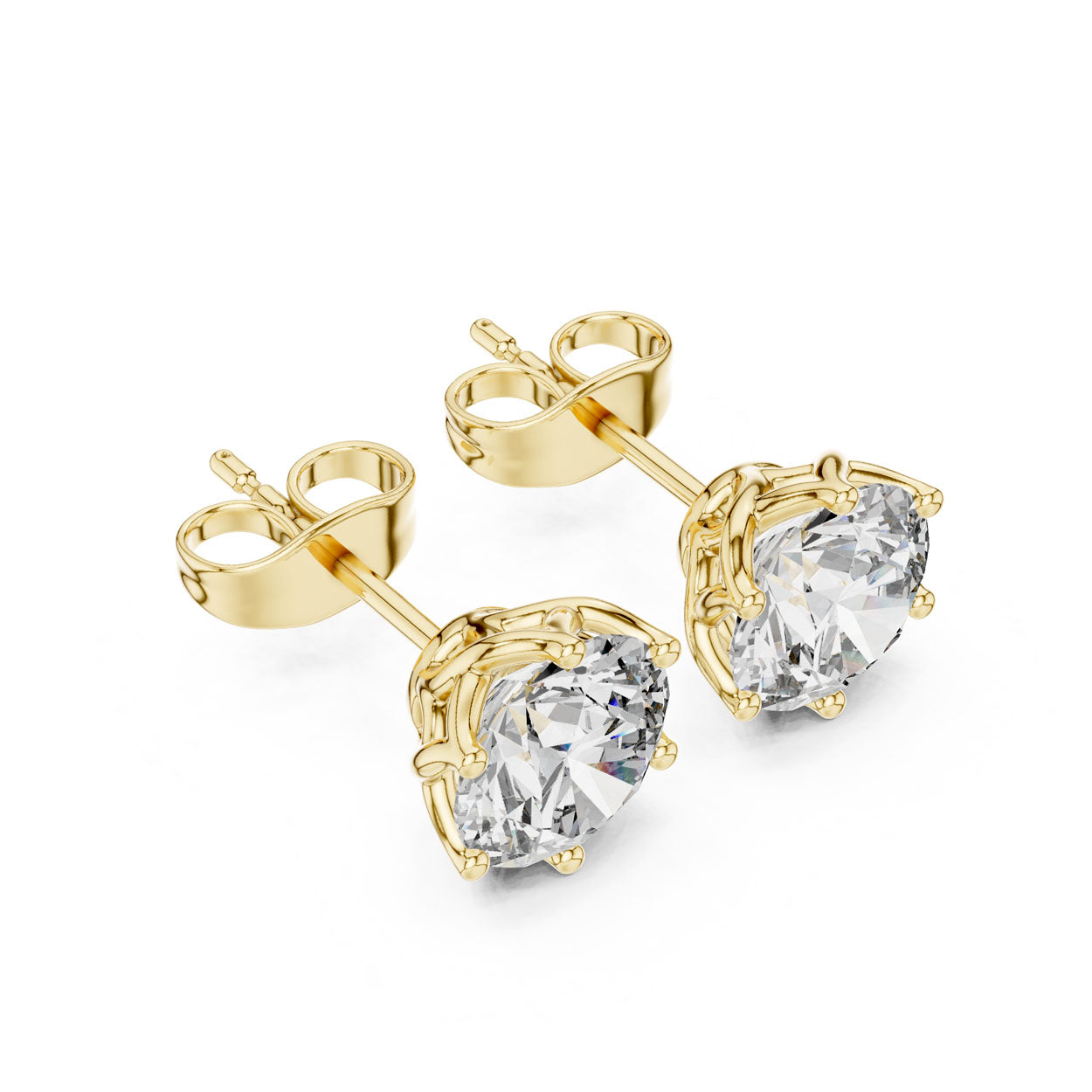 2.00 Ct. Round Diamond Stud Earrings (9#10076E)