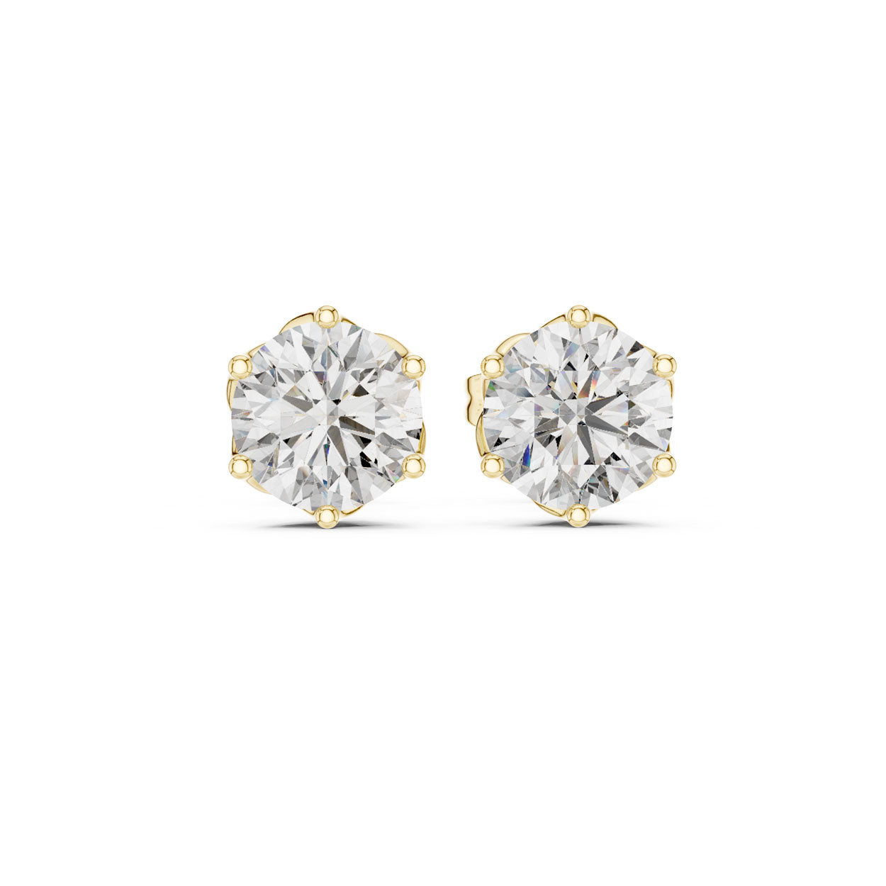 2.00 Ct. Round Diamond Stud Earrings (9#10076E) 4
