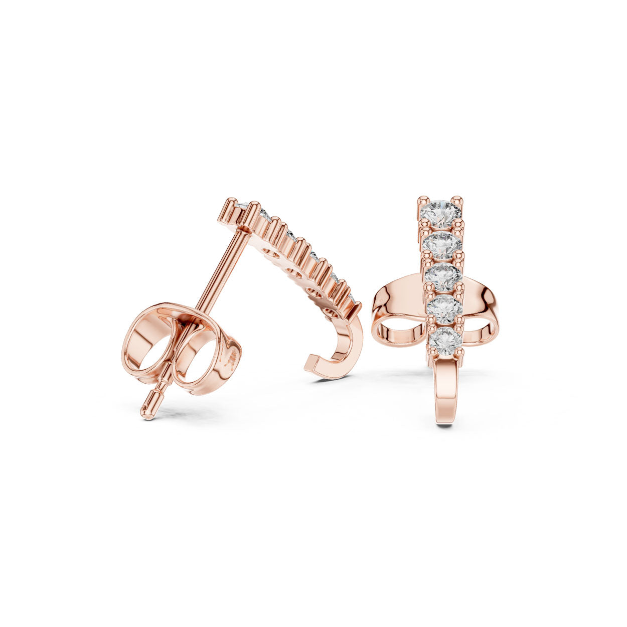 .21 Ct. Round Diamond Linear Drop Earrings (9#10077E) 10