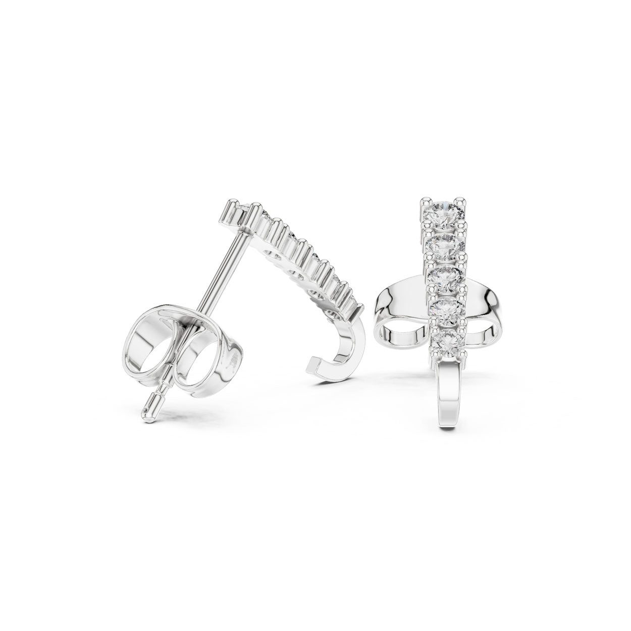 .21 Ct. Round Diamond Linear Drop Earrings (9#10077E) 9