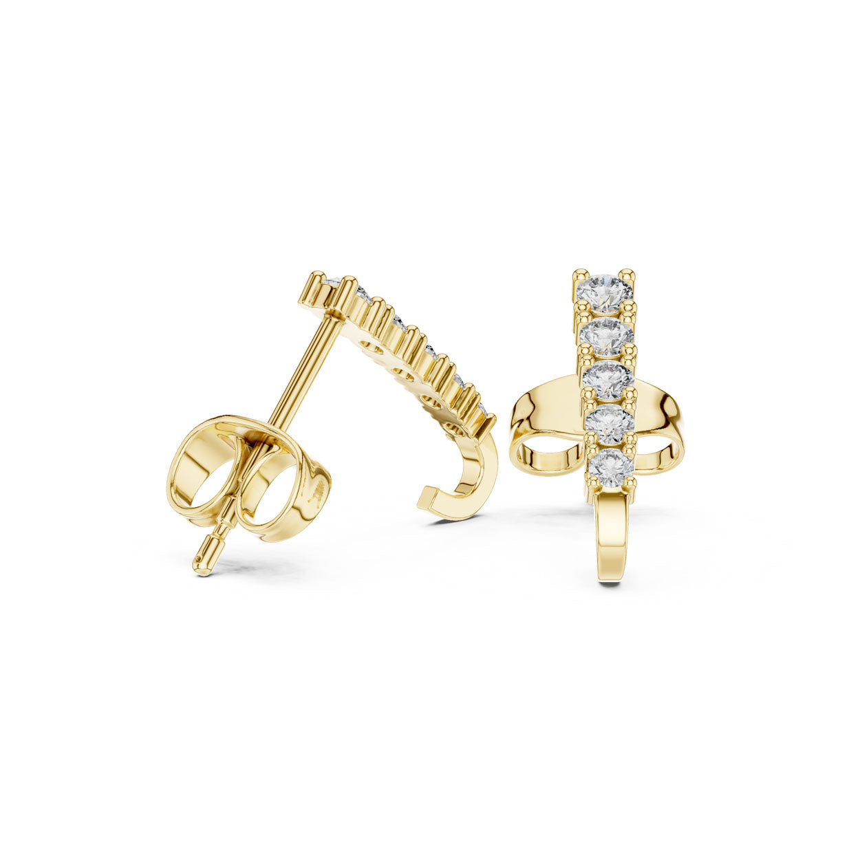 .21 Ct. Round Diamond Linear Drop Earrings (9#10077E) 3