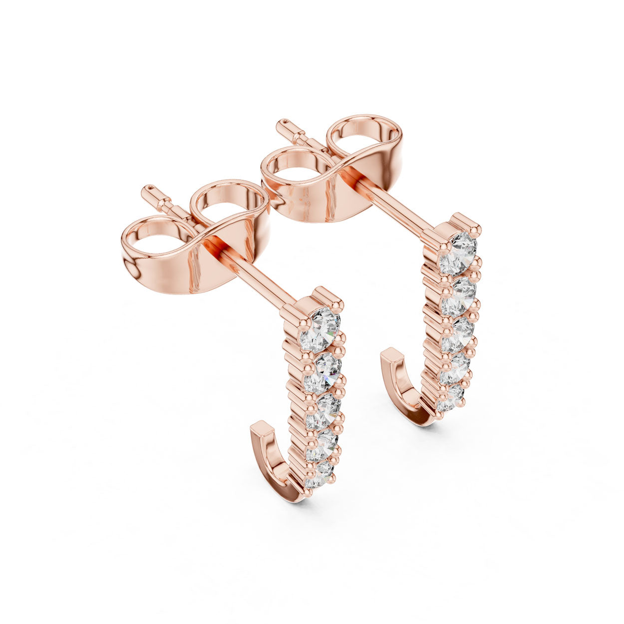 .21 Ct. Round Diamond Linear Drop Earrings (9#10077E) 8
