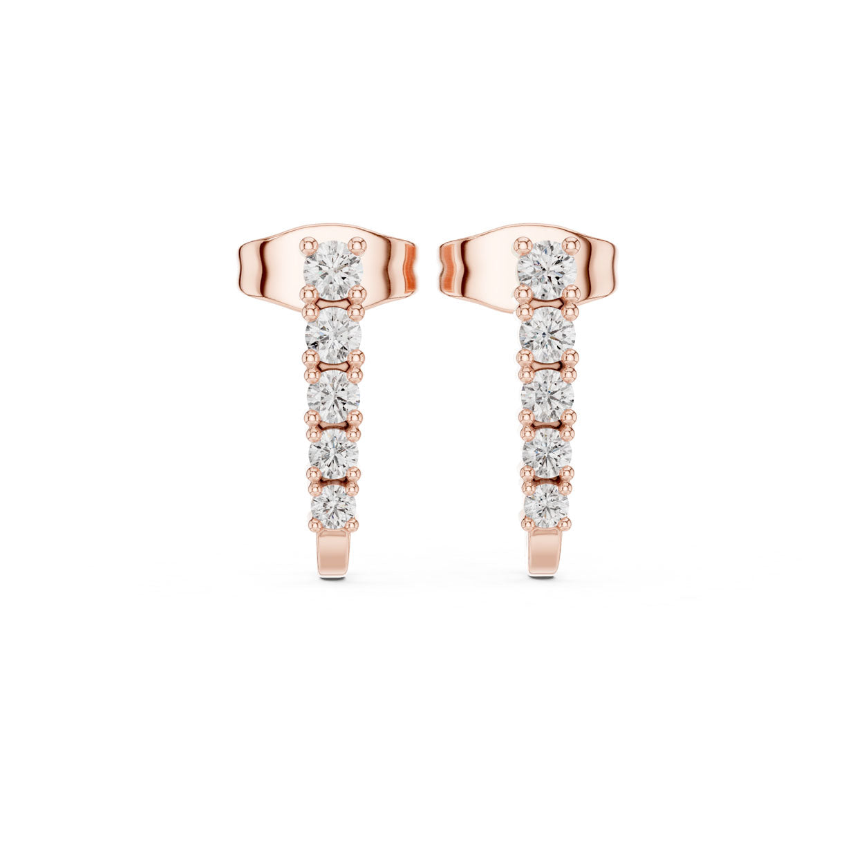 .21 Ct. Round Diamond Linear Drop Earrings (9#10077E) 7