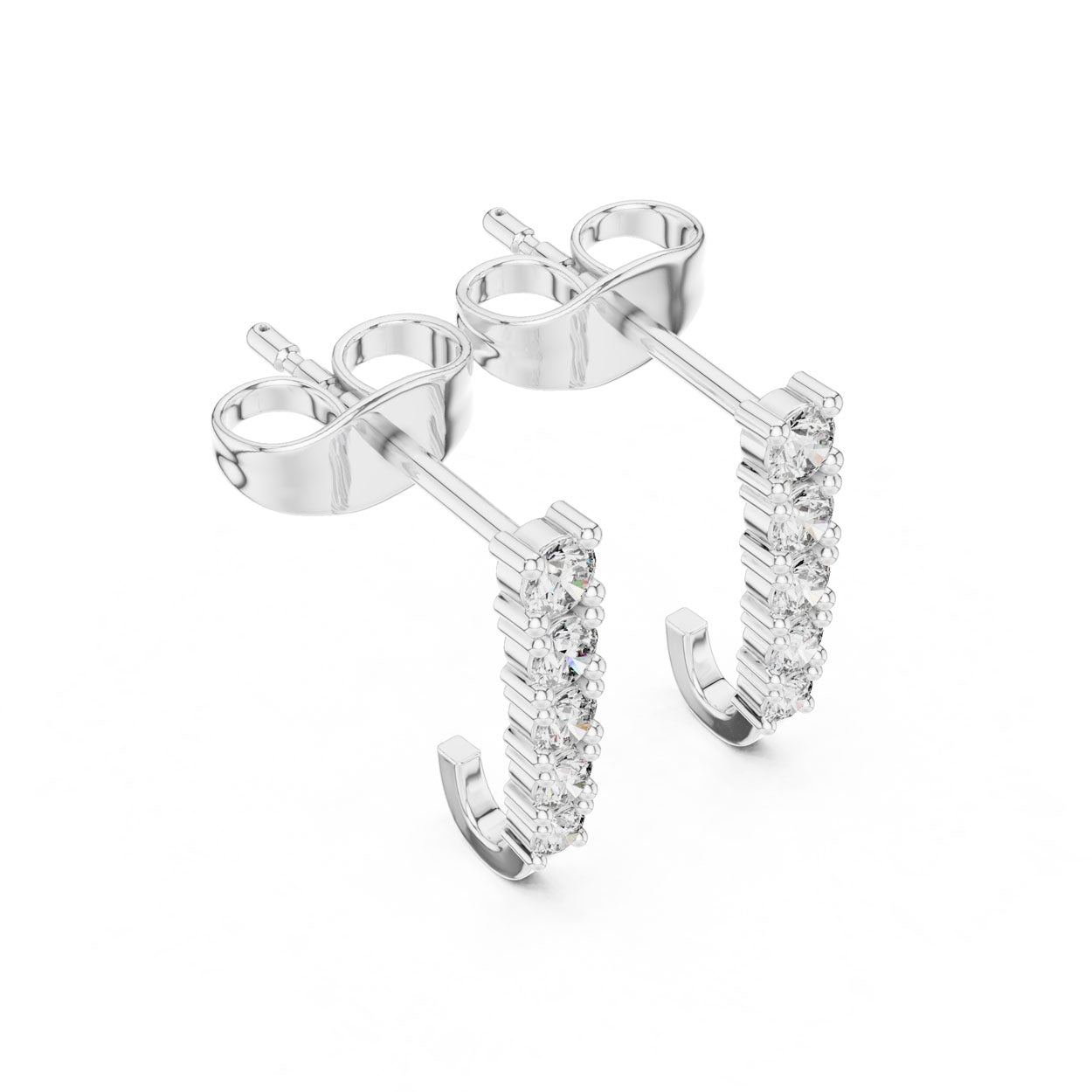 .21 Ct. Round Diamond Linear Drop Earrings (9#10077E) 6