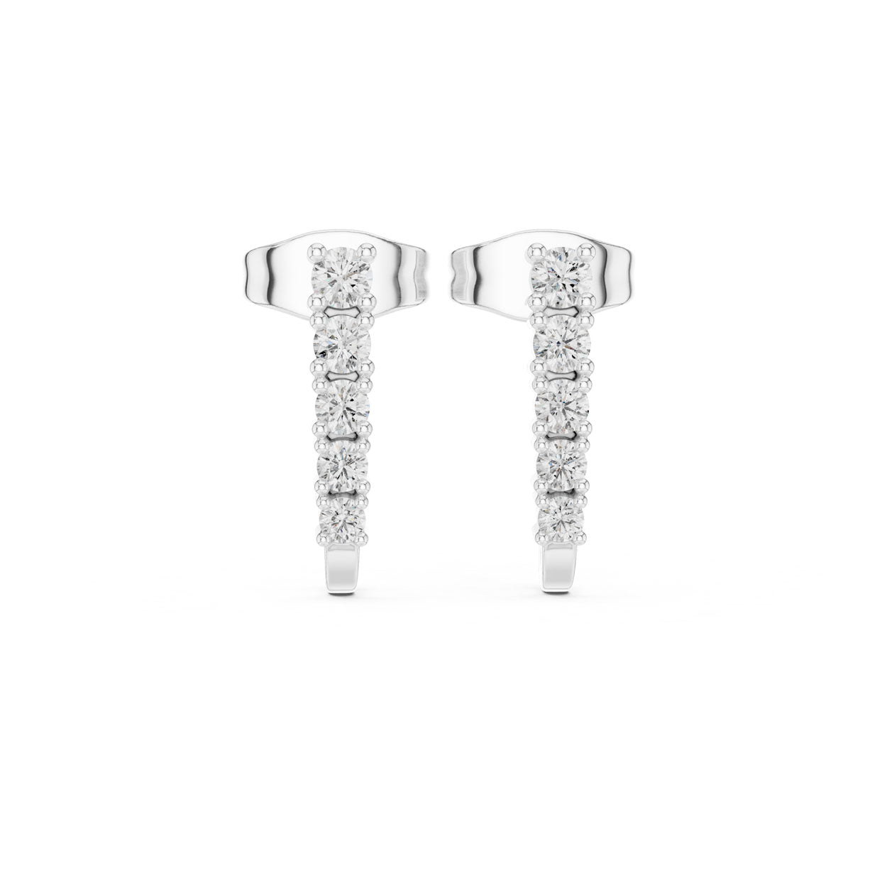 .21 Ct. Round Diamond Linear Drop Earrings (9#10077E)