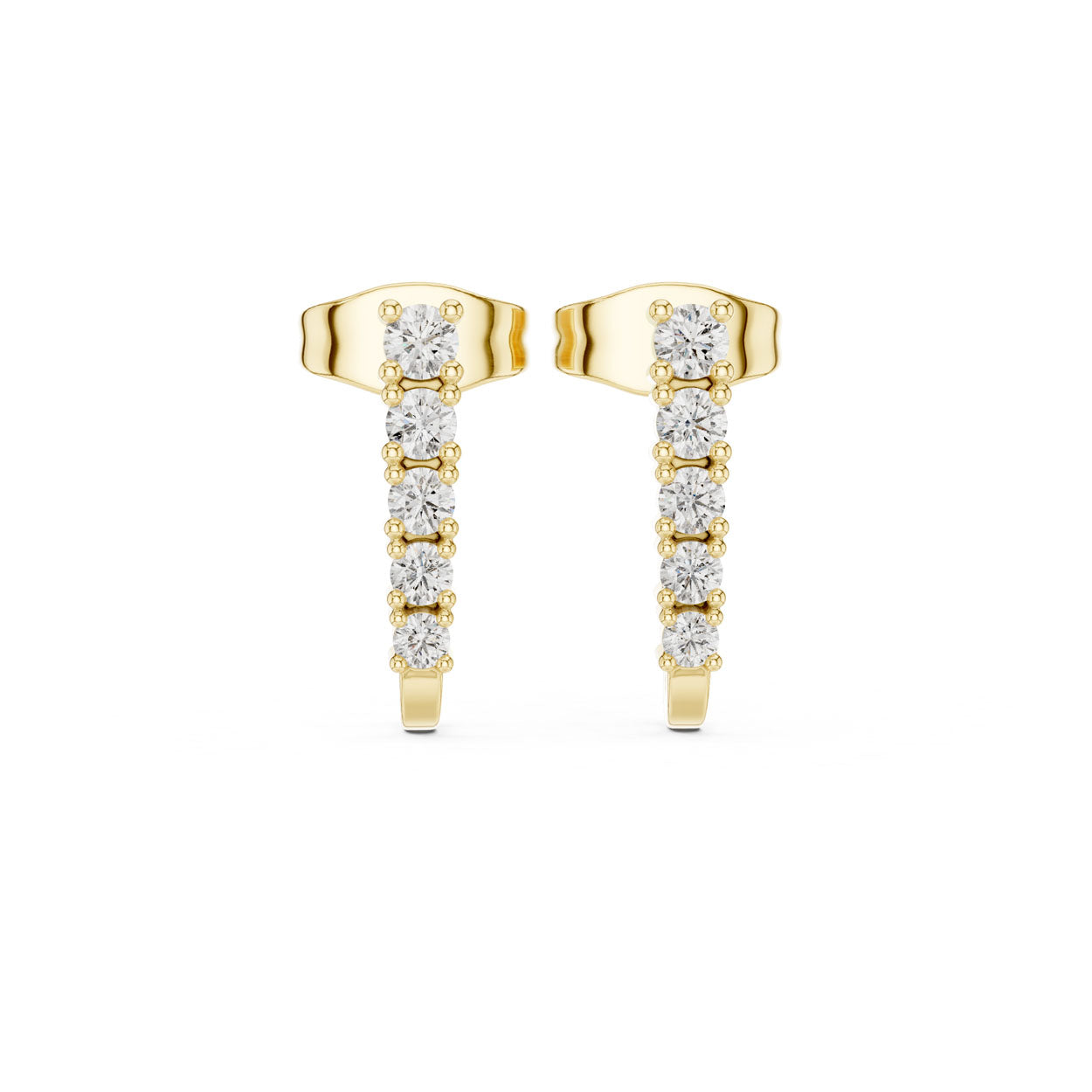 .21 Ct. Round Diamond Linear Drop Earrings (9#10077E) 4