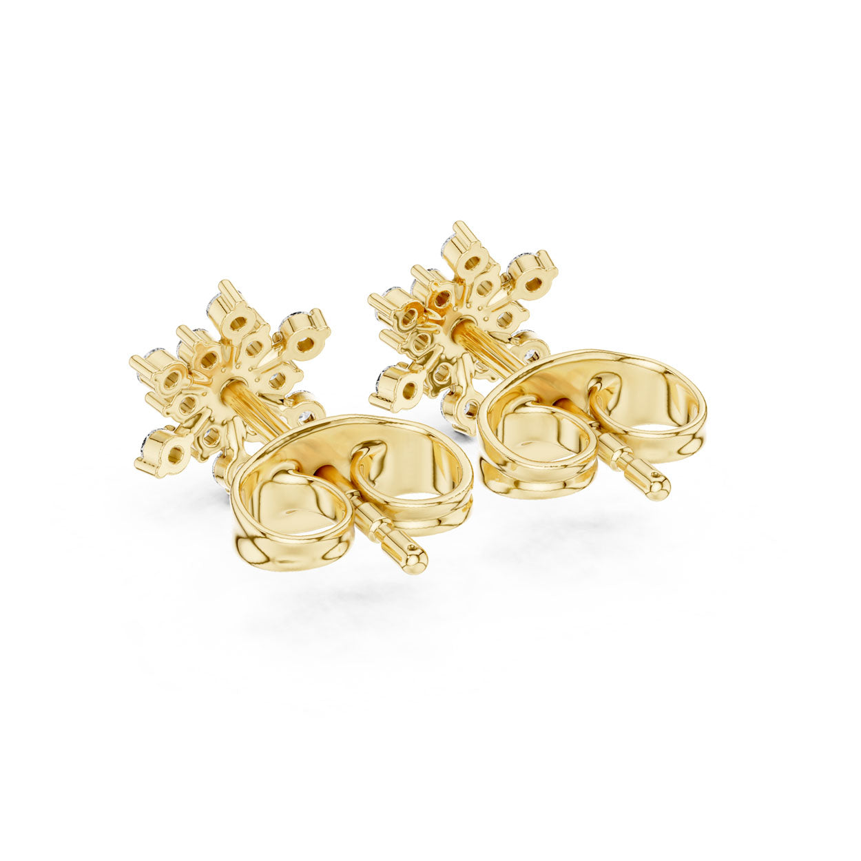 .17 Ct. Round Diamond Snowflake Earrings (9#10079E) 5