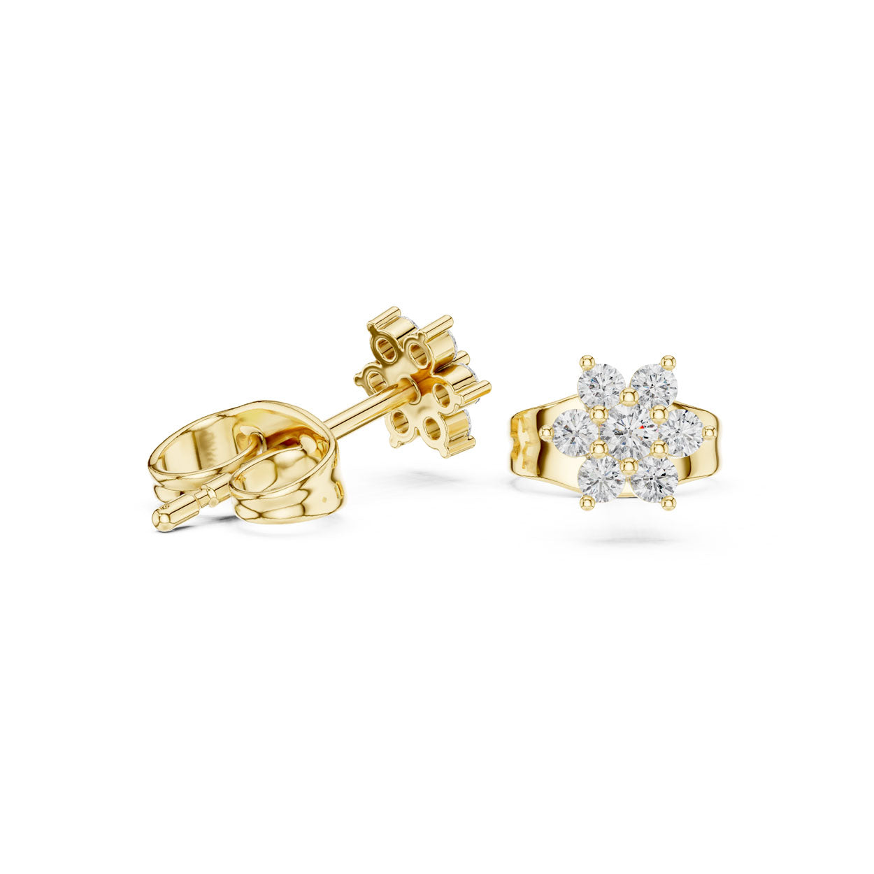 .15 Ct. Round Diamond Cluster Earrings (9#10081E) 3