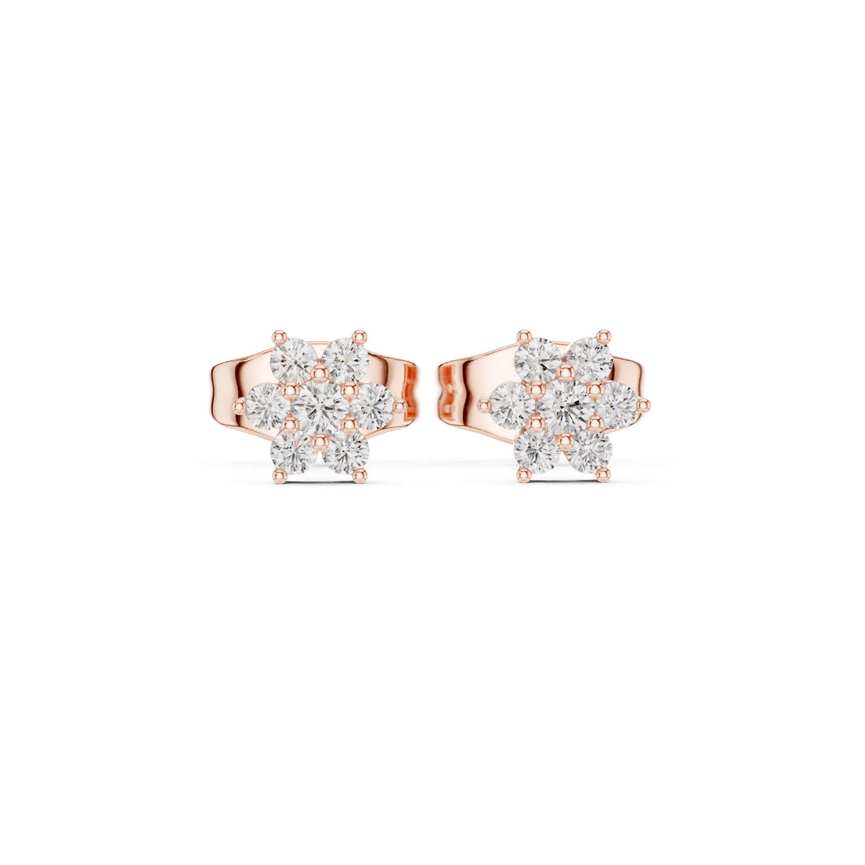 .15 Ct. Round Diamond Cluster Earrings (9#10081E) 5