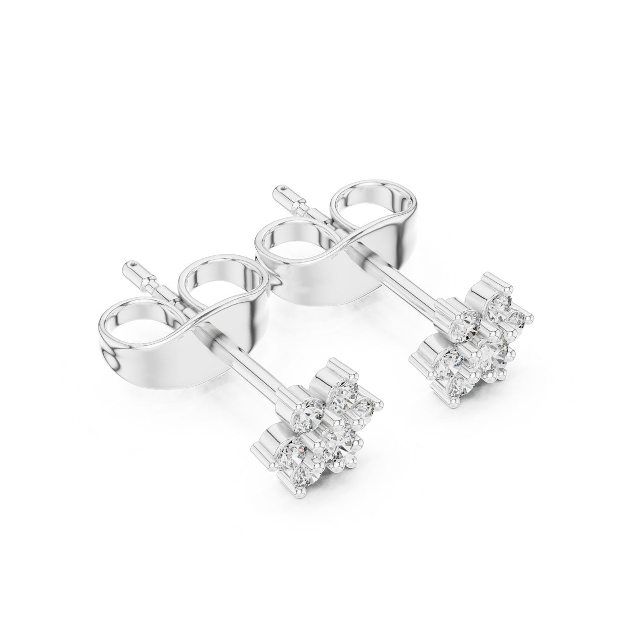 .15 Ct. Round Diamond Cluster Earrings (9#10081E) 8