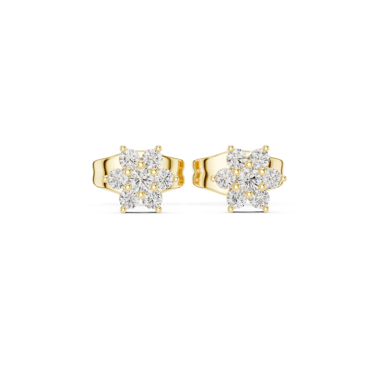 .15 Ct. Round Diamond Cluster Earrings (9#10081E)