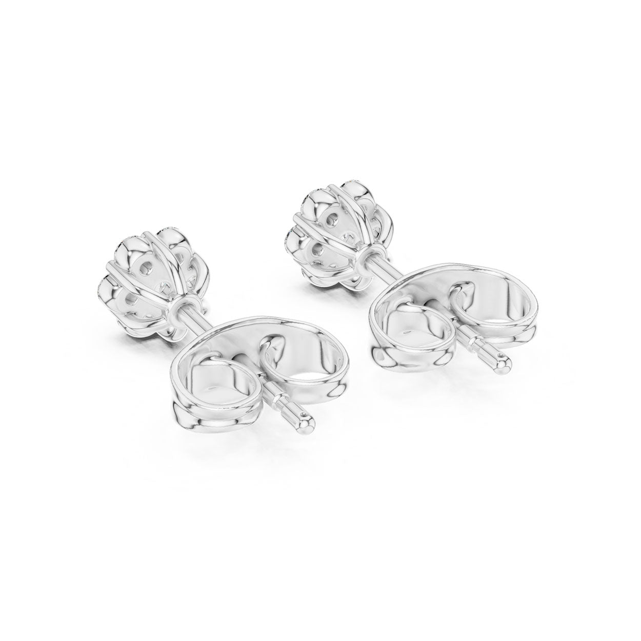 .20 Ct. Round Diamond Floral Cluster Earrings (9#10083E) 12