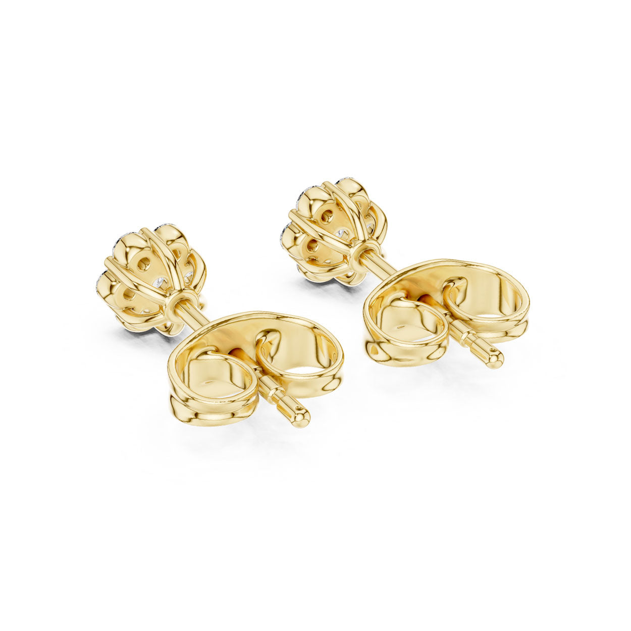 .20 Ct. Round Diamond Floral Cluster Earrings (9#10083E) 5