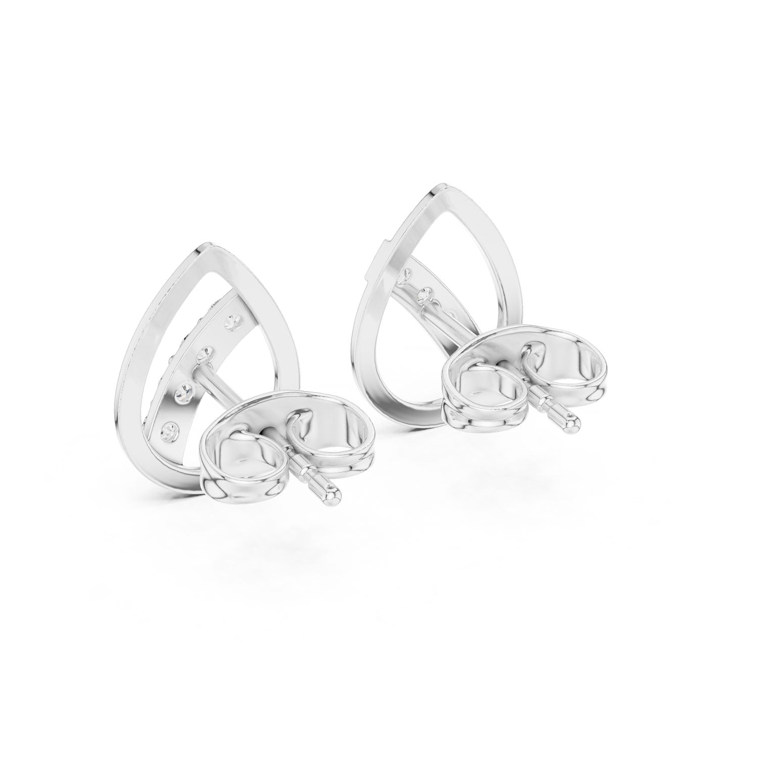.14 Ct. Geometric Teardrop Diamond Earrings (9#10084E) 9