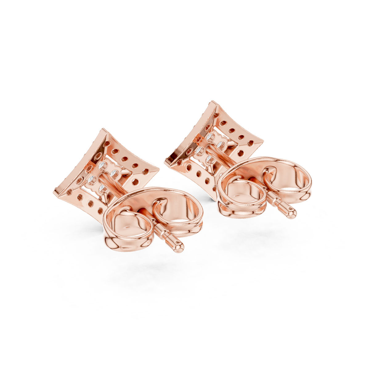 .19 Ct. Geometric Diamond Kite Earrings with Layered Halo Design (9#10088E) 11
