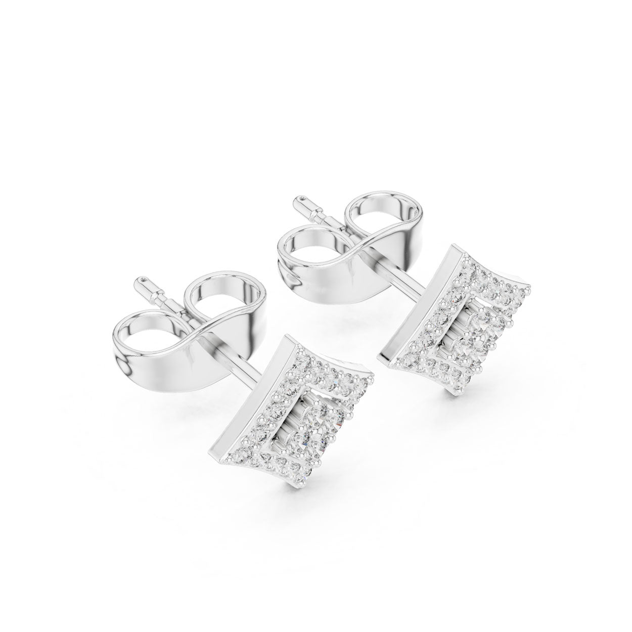 .19 Ct. Geometric Diamond Kite Earrings with Layered Halo Design (9#10088E) 9