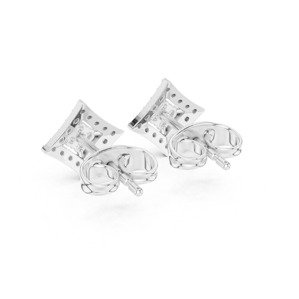 .19 Ct. Geometric Diamond Kite Earrings with Layered Halo Design (9#10088E) 10