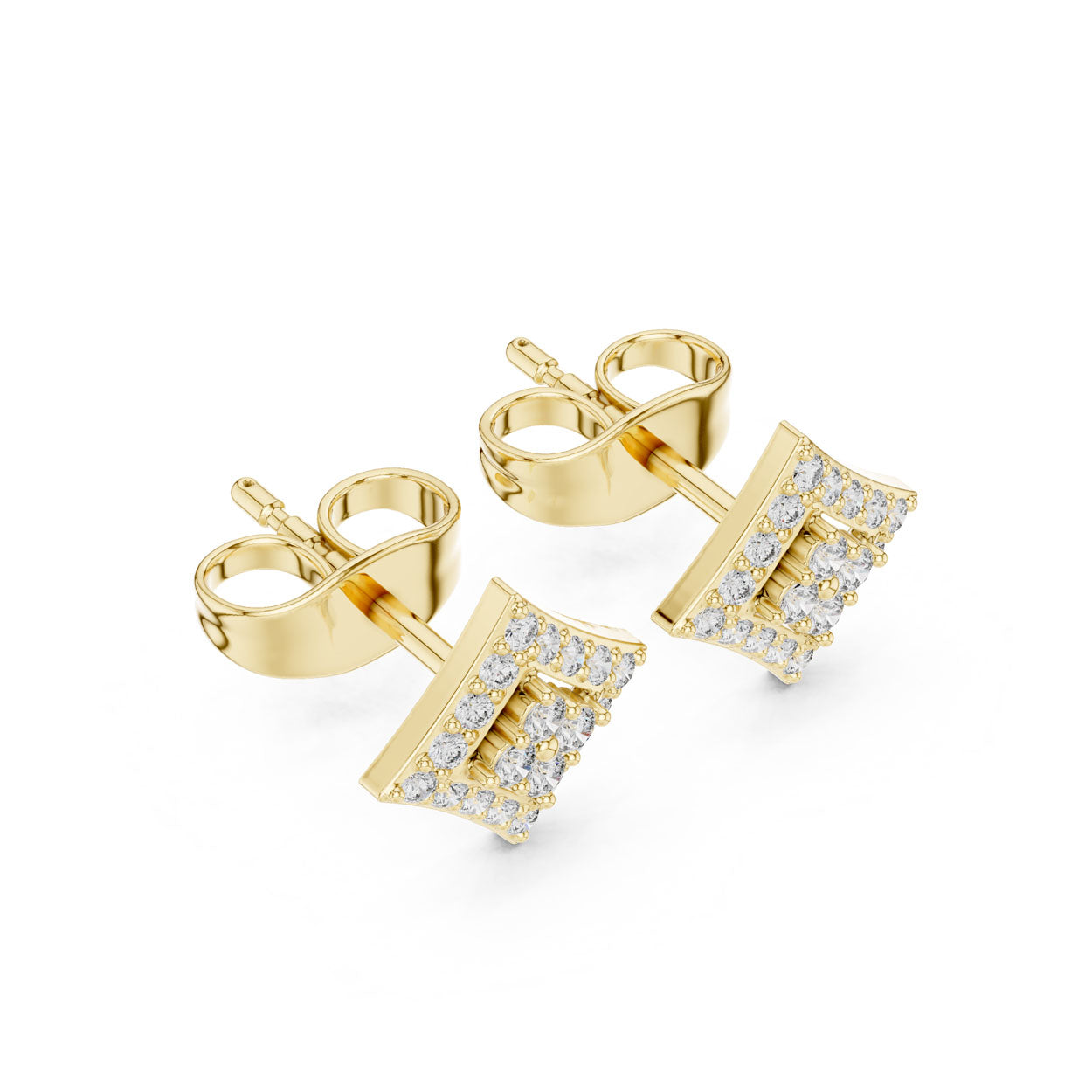 .19 Ct. Geometric Diamond Kite Earrings with Layered Halo Design (9#10088E)