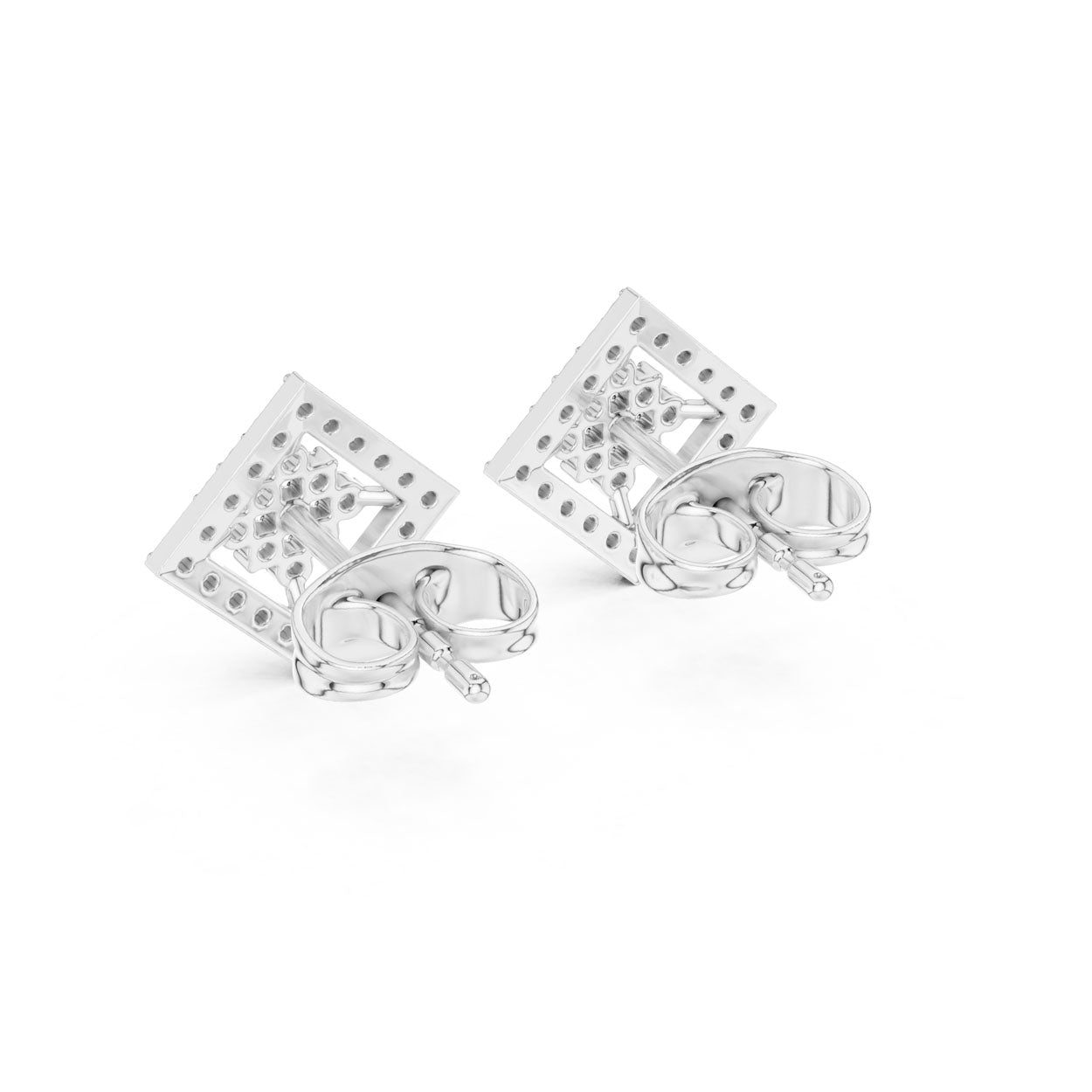 .25 Ct. Geometric Diamond Kite Earrings with Open Halo Frame (9#10092E) 10