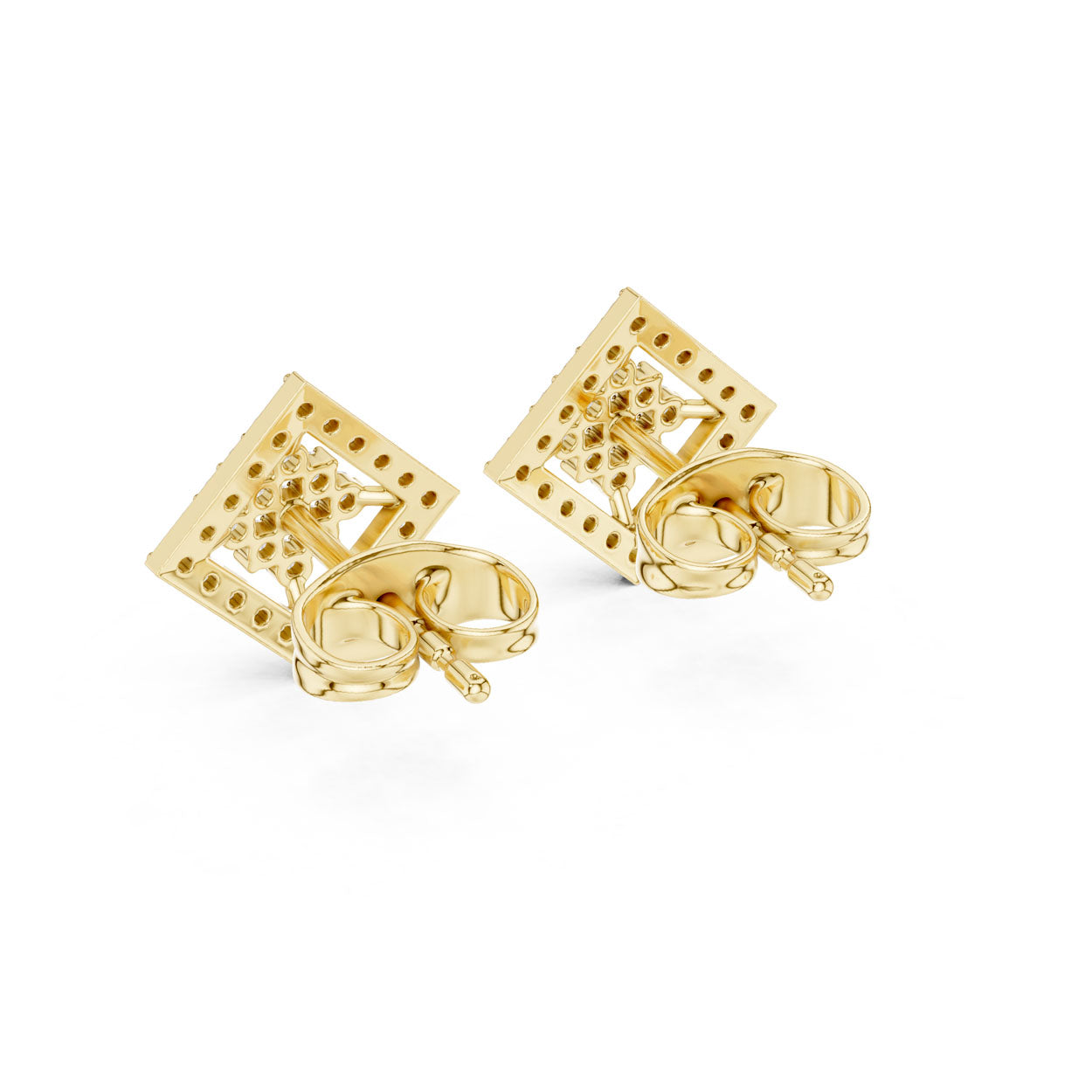 .25 Ct. Geometric Diamond Kite Earrings with Open Halo Frame (9#10092E) 5